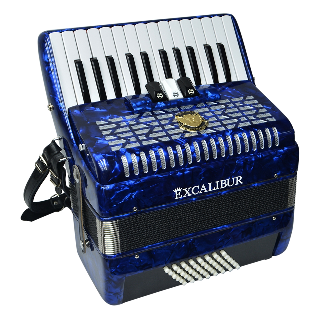 Excalibur Frankfurt 48 Bass Ultralite Accordion - Pearl Dark Blue
