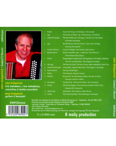 John Kirkpatrick Garricks Delight CD