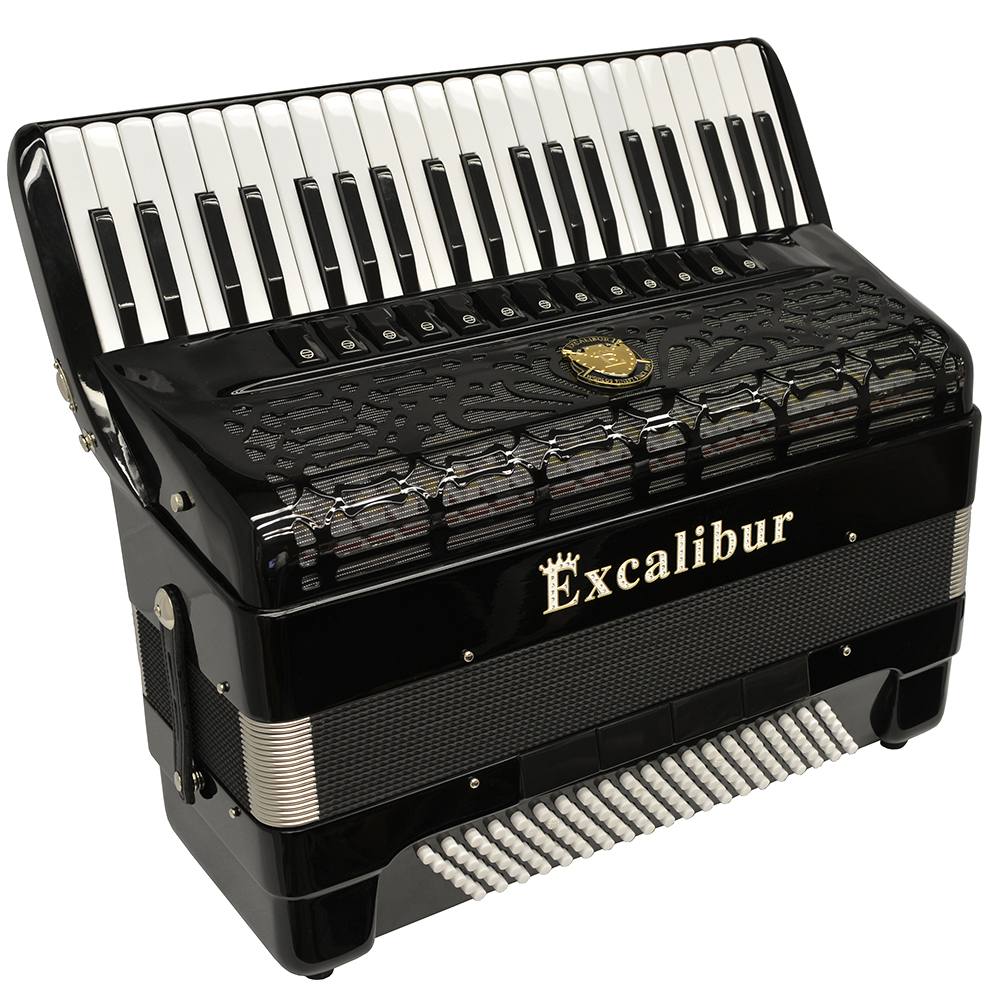 Excalibur Professionale Crown 120 Bass 13 Switch Piano Accordion -Ebony Polish