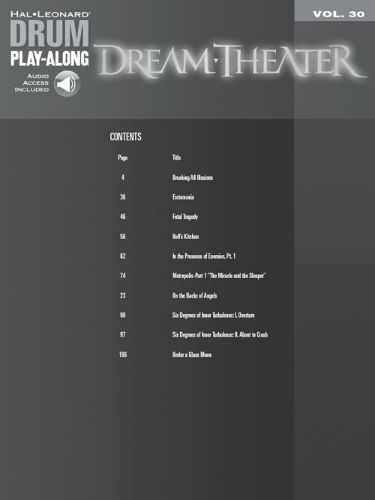 Dream Theater - Drum Play-Along Series Volume 30
