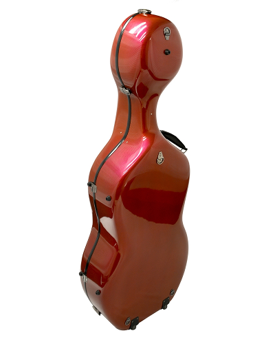 Enthral II Cello Case - Poly Carbon Fiber - Red