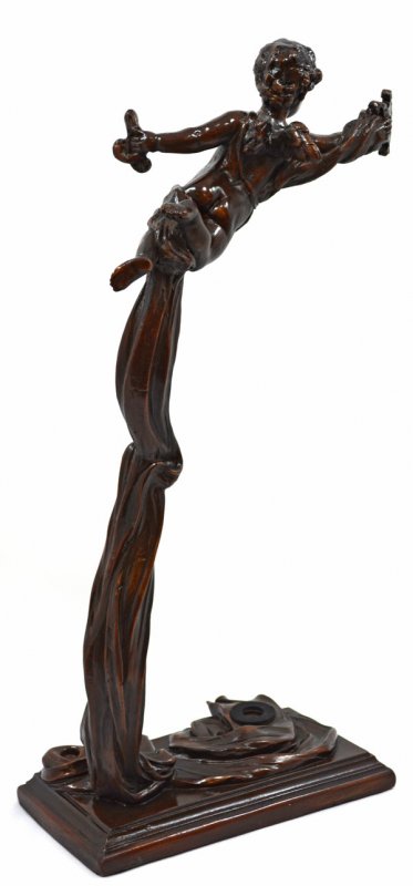 Vienna Strings World Artisan Violin Stand - Greek Harpist - Aged Bronze