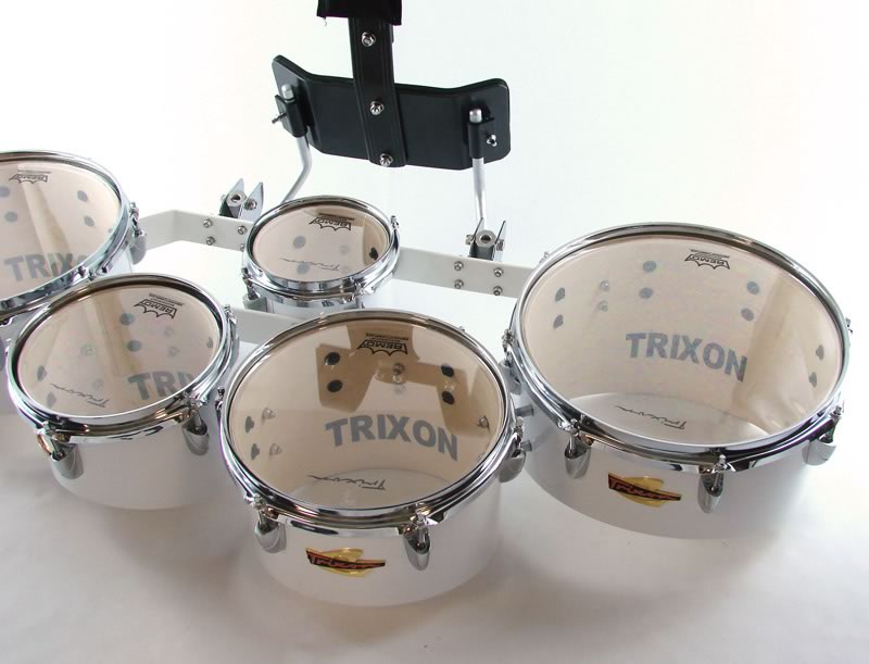 Trixon Field Series Tenor Marching Toms - Set of 5 - White