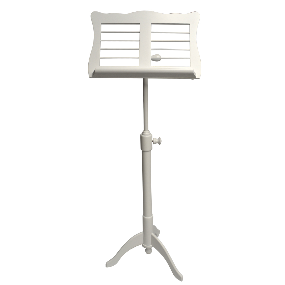Frederick Adjustable Music Stand - White Satin Ivy League