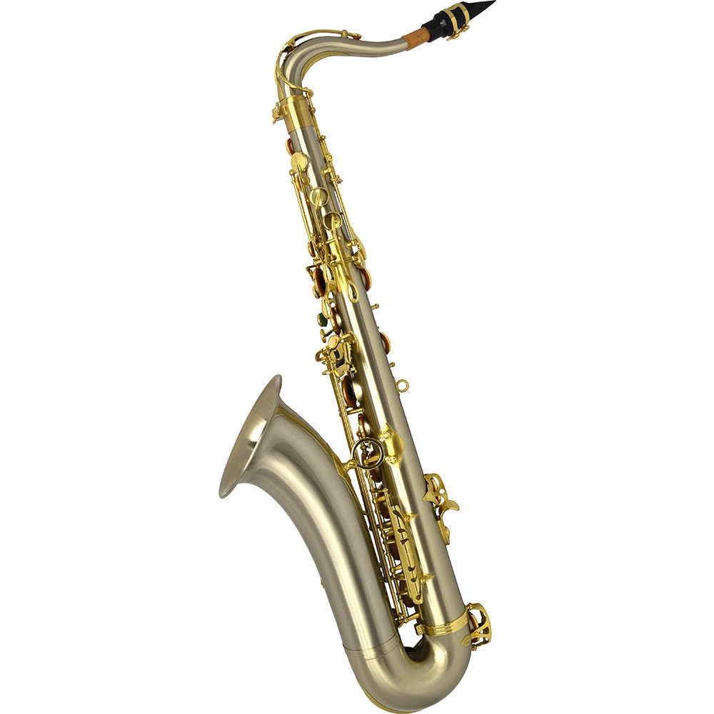 Schiller Elite V Tenor Saxophone Brushed Silver Steel Stainless Finish