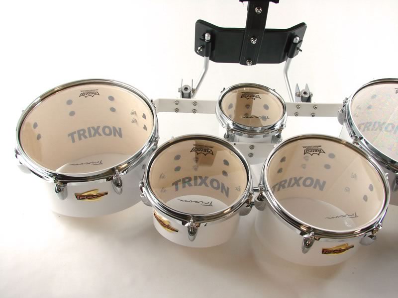 Trixon Field Series Tenor Marching Toms - Set of 5 - White