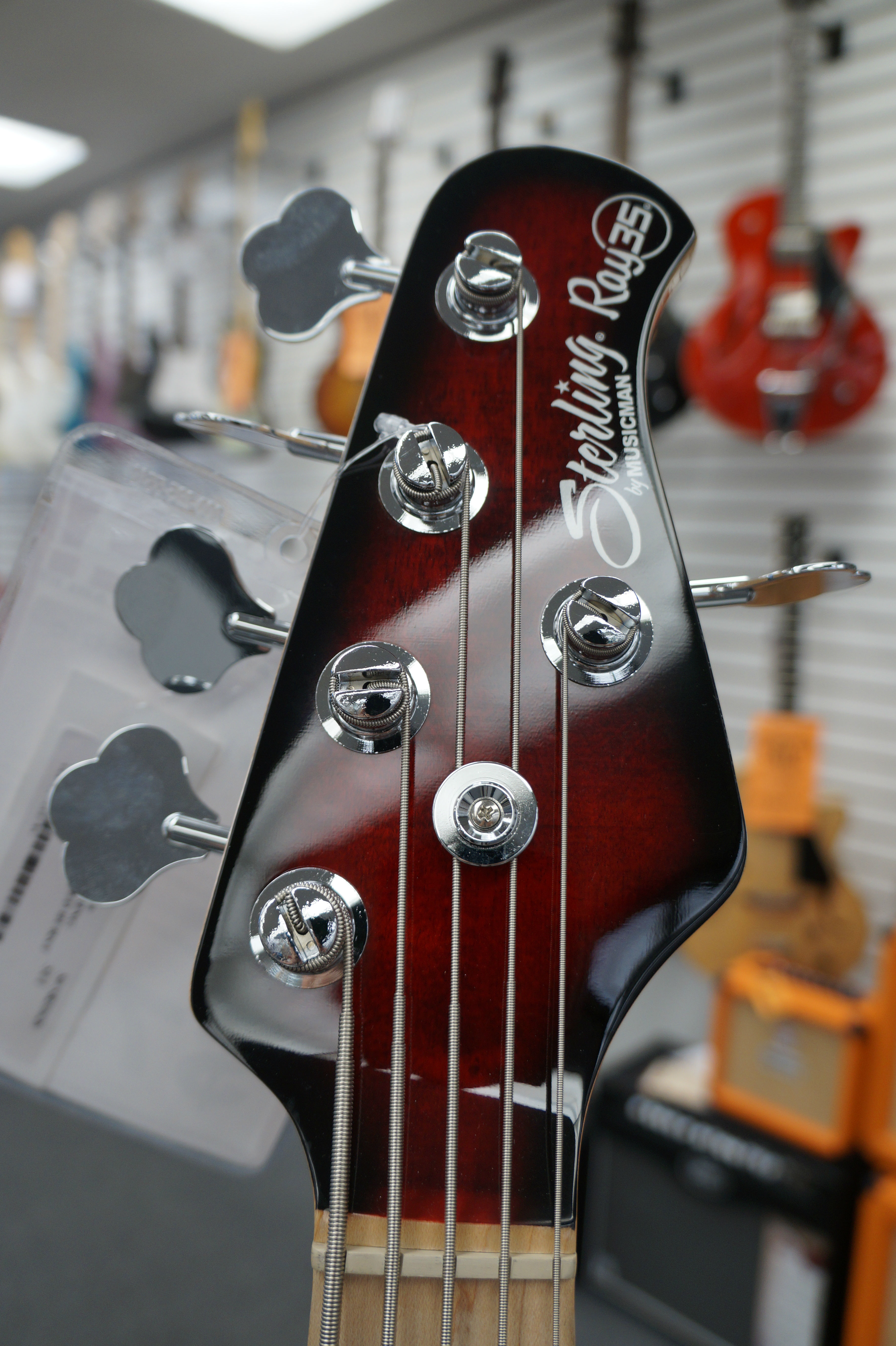 Sterling By Music Man Ray 35 Electric Bass Ruby Red Burst