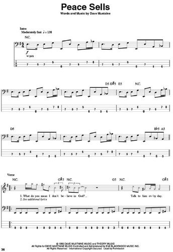 Megadeth - Bass Play-Along Volume 44 Book and CD