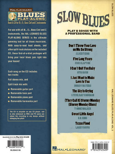 Slow Blues - Blues Play-Along Volume 3 - Blues Play-Along Series
