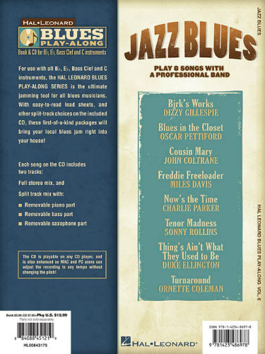 Jazz Blues - Blues Play-Along Volume 6 - Blues Play-Along Series