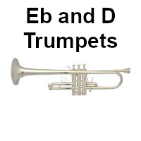shop e flat and d trumpets