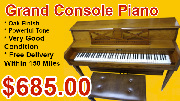 Grand console piano on sale