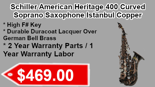 Schiller American Heritage 400 Curved soprano Saxohpone Istanbul Copper on sale