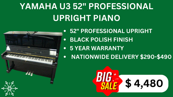 YAMAHA U3 52 PROFESSIONAL UPRIGHT PIANO 
