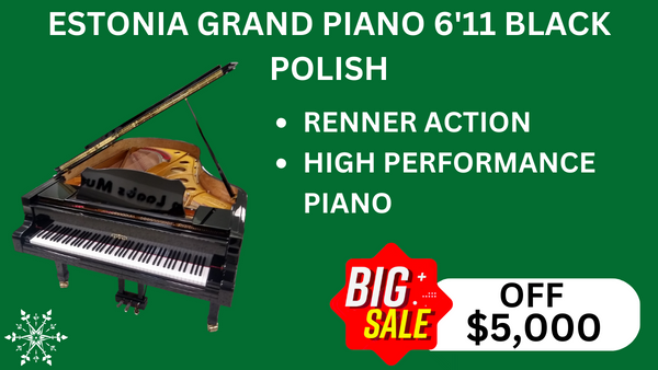 Estonia Grand Piano 6'11 Black Polish