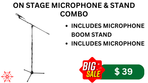 ON STAGE MICROPHONE & STAND COMBO