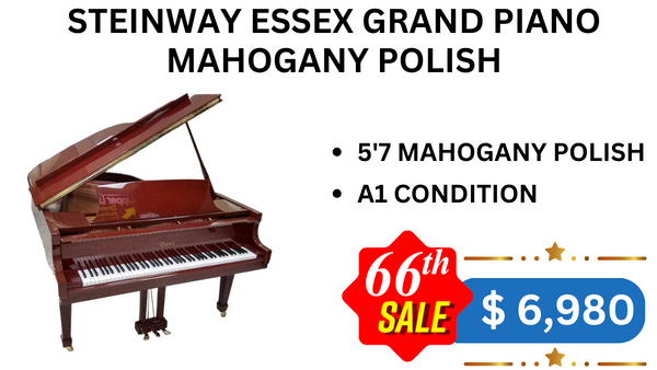 STEINWAY ESSEX GRAND PIANO MAHOGANY POLISH