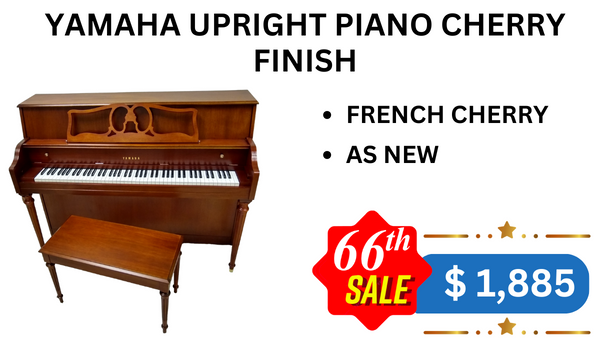 YAMAHA UPRIGHT PIANO CHERRY FINISH
