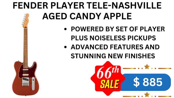 FENDER PLAYER TELE-NASHVILLE AGED CANDY APPLE