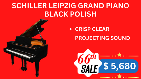SCHILLER LEIPZIG GRAND PIANO BLACK POLISH
