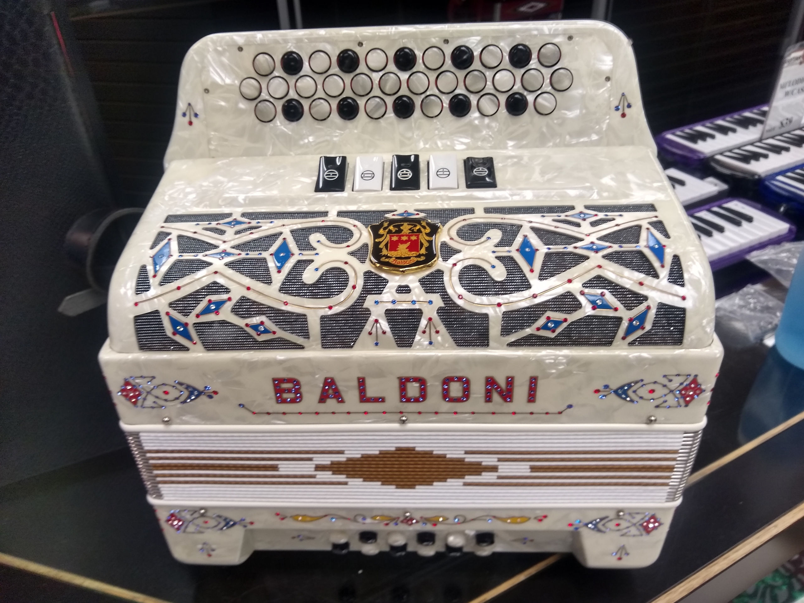 Baldoni Button Accordion 5 Switch ADG