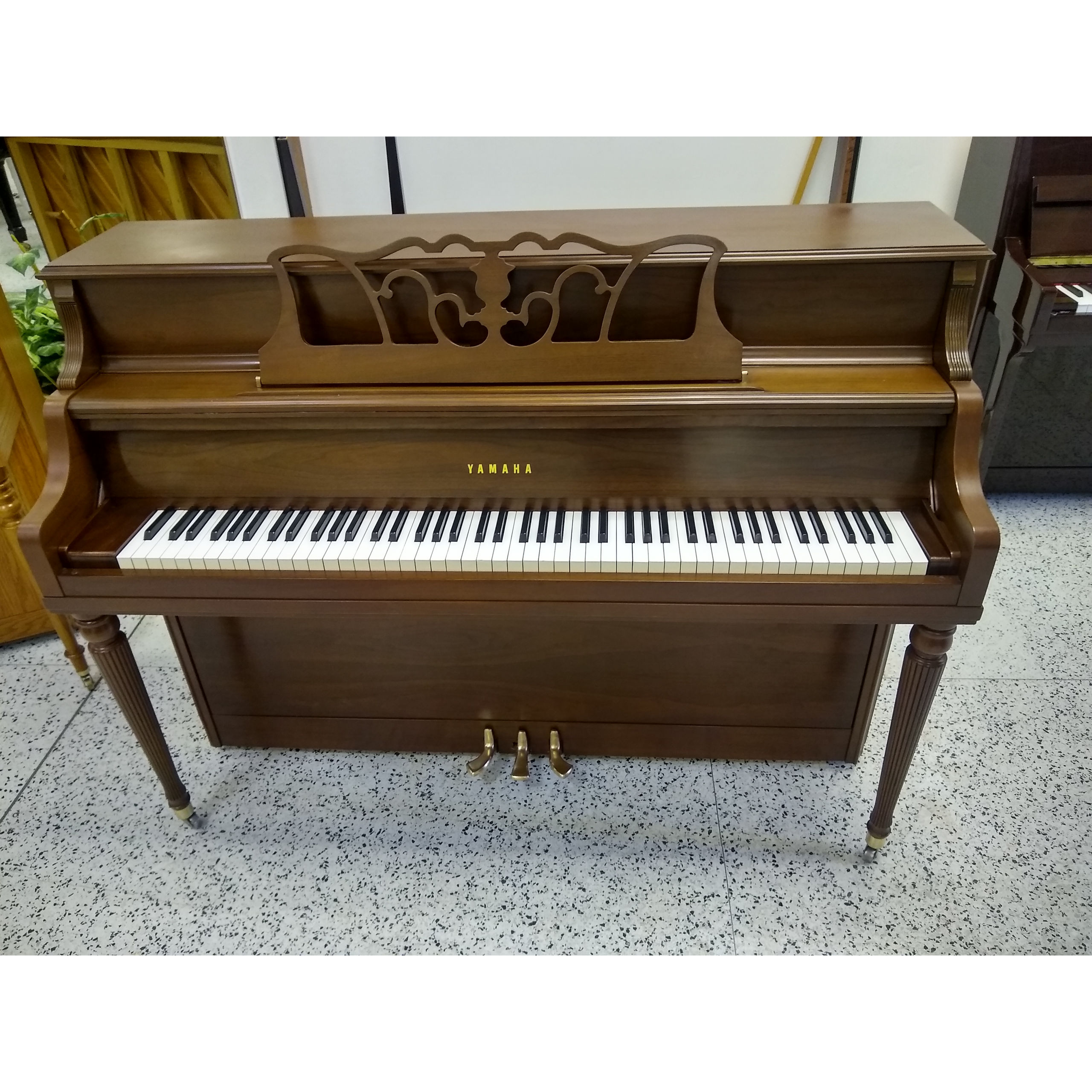 Yamaha Upright Walnut Satin Piano