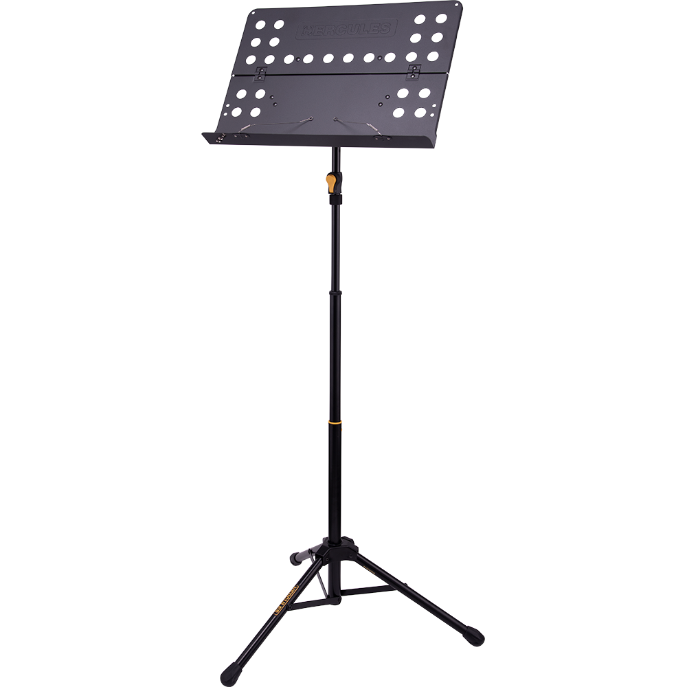 Hercules EZ Grip 3-Section Tripod Orchestra Stand with Perforated ...