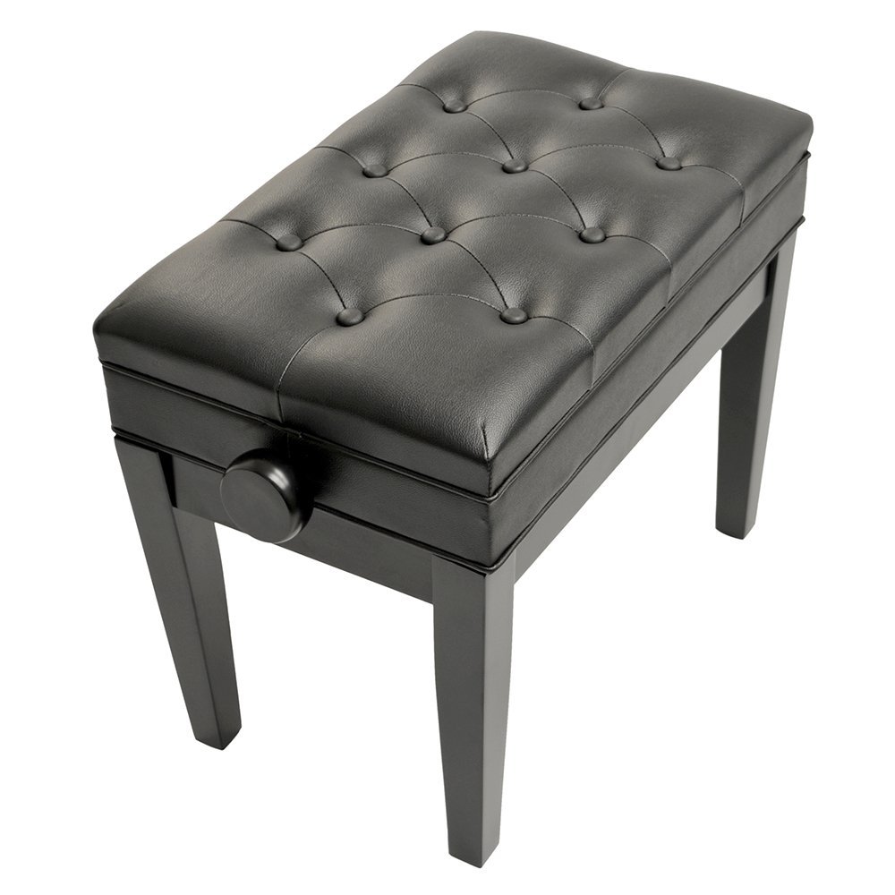 Frederick Adjustable Artist Tufted Upright Piano Bench Ebony - Jim ...