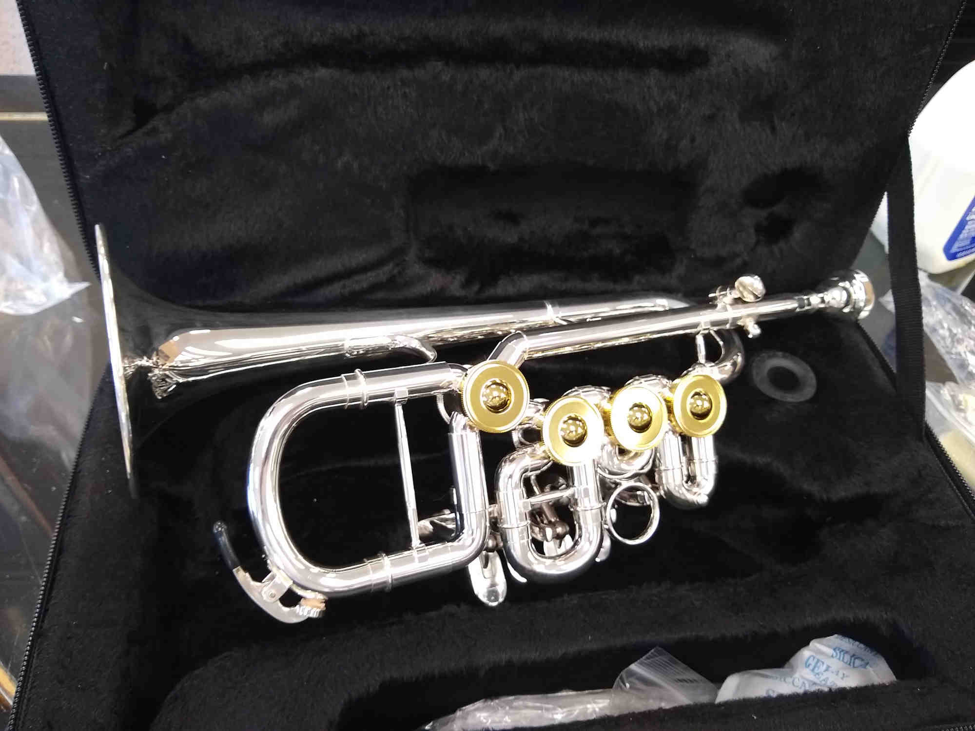 Schiller Elite Rotary Valve Piccolo Trumpet Silver Plated/Gold - Jim ...