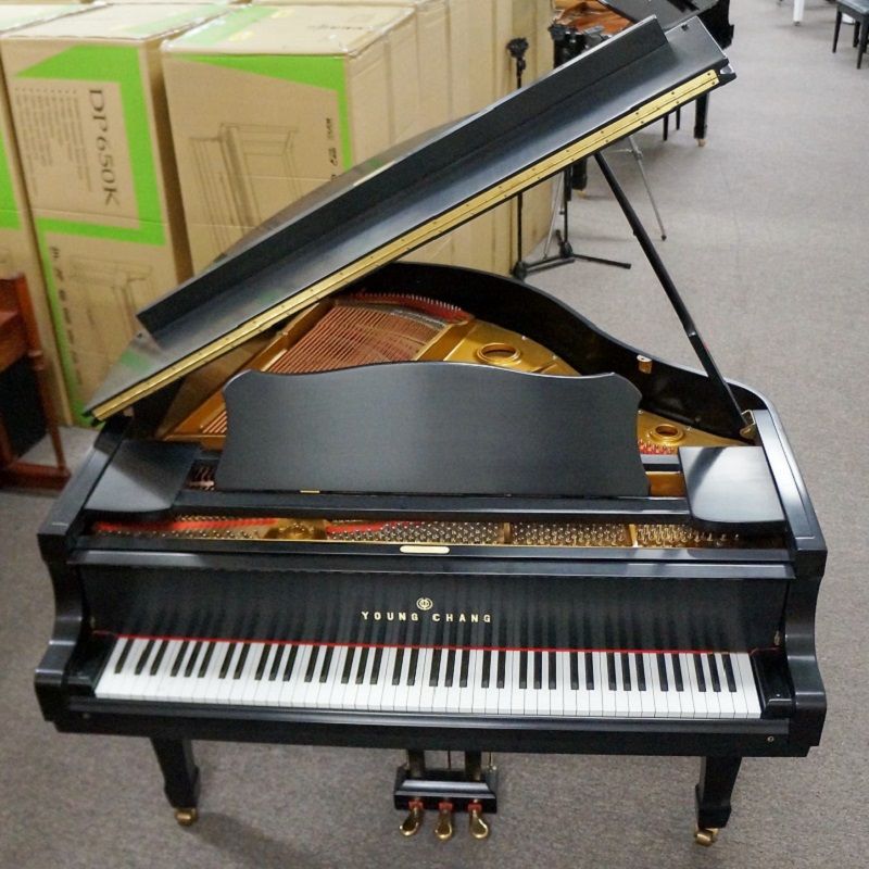 Young Chang Grand Piano Ebony Satin - Jim Laabs Music Store
