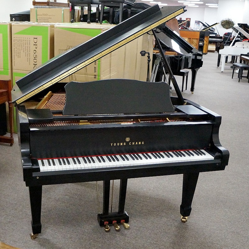 Young Chang Grand Piano Ebony Satin - Jim Laabs Music Store